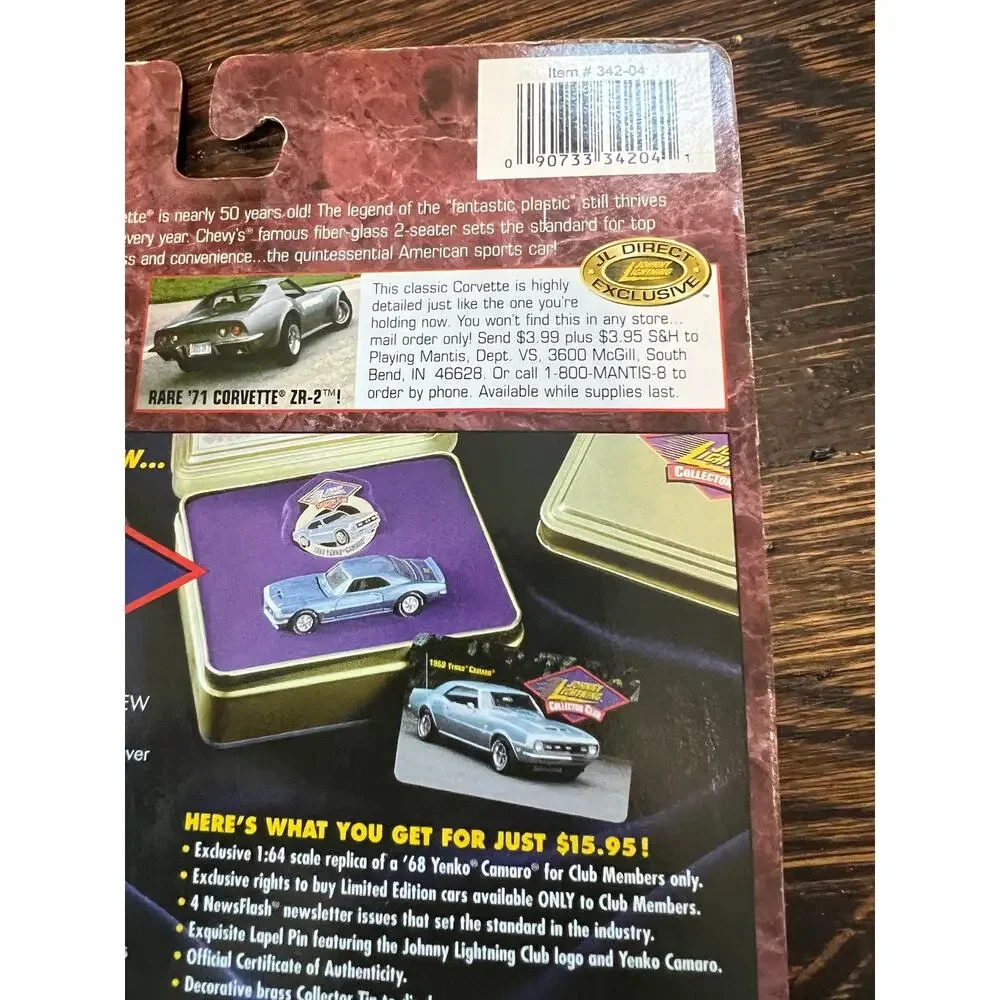 Johnny Lightning  Corvette Collection 1965 Corvette Coupe original packaging